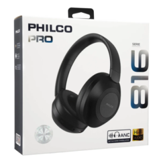 Audífono Bluetooth Philco Pm816 Anc Active Noise Cancelling Negro
