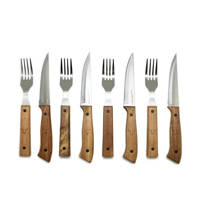 SET CUCHILLOS Y TENEDORES PRM 8 WAYU