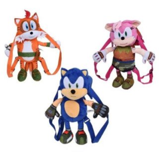 PELUCHE MOCHILA DE 30 CMS SONIC