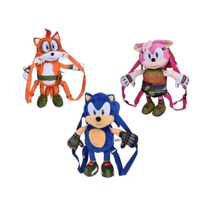 PELUCHE MOCHILA DE 30 CMS SONIC