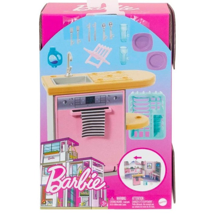 Barbie Accessories Furniture Dishwasher in White cocina