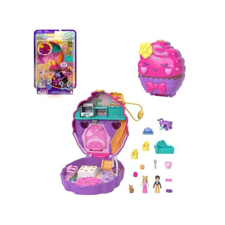 POLLY POCKET SET DE JUEGO COMPACTO PASTELERÍA DE CUPCAKES