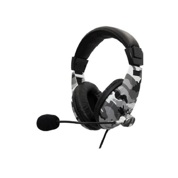 Audífonos Gamer Ultra Army, Gris, 3.5mm