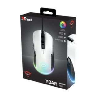 MOUSE TRUST GXT 922W YBAR GAMER ALÁMBRICO RGB BLANCO