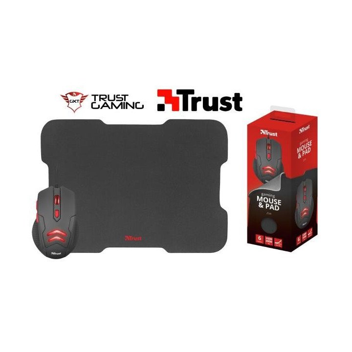 MOUSE Y PADMOUSE GAMER ALÁMBRICO USB TRUST