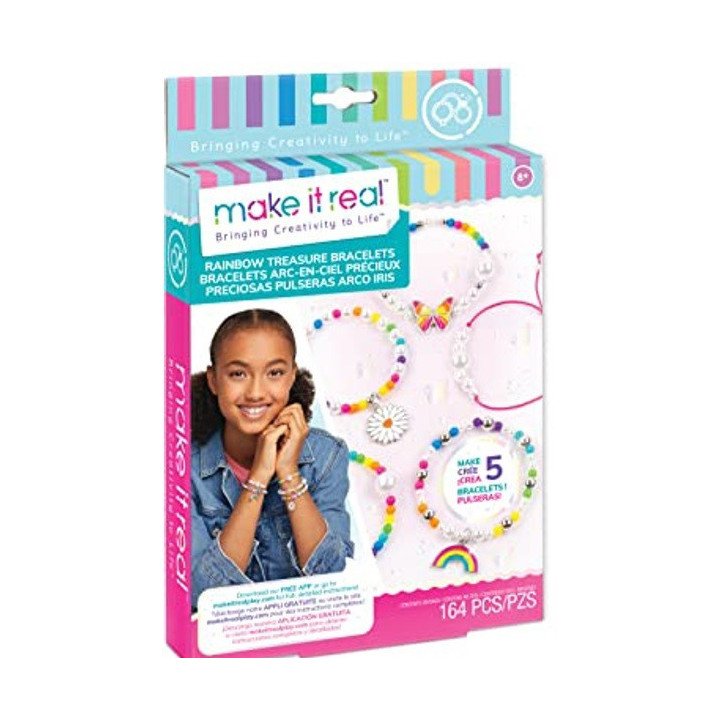 Kit para hacer pulseras Make It Real Rainbow Treasure