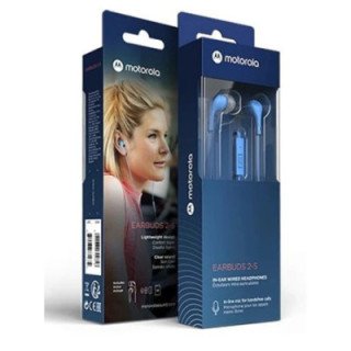 AUDIFONO MOTO EARBUDS 2 MANOS LIBRES BLUE