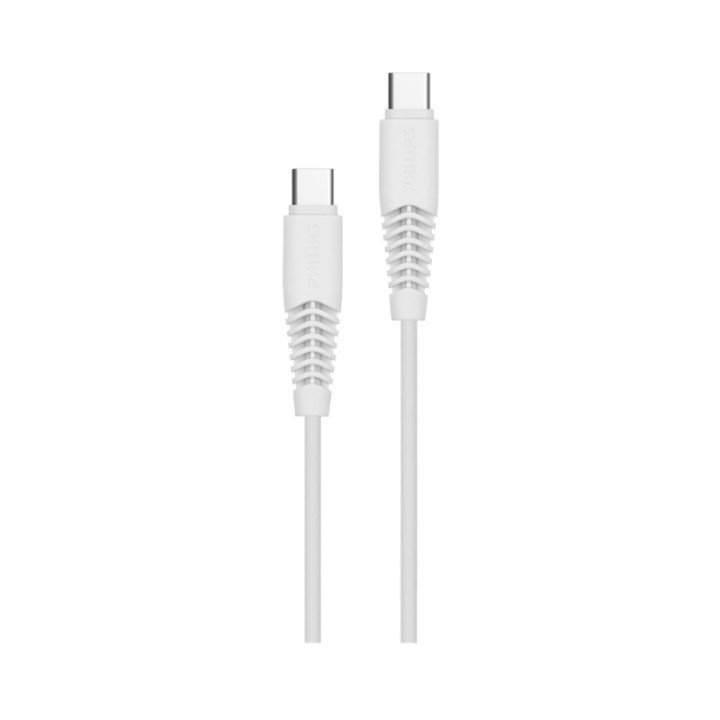 PHILIPS Cable de Carga y Datos USB C a USB C 1.2 mts Blanco