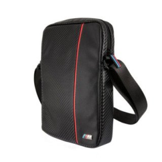 Bolso Bmw Tablet 8 Cuero Pu Color Carbon & Red Bmtb8capr