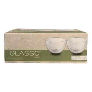 SET 2 BOWL DOBLE PARED GLASSO