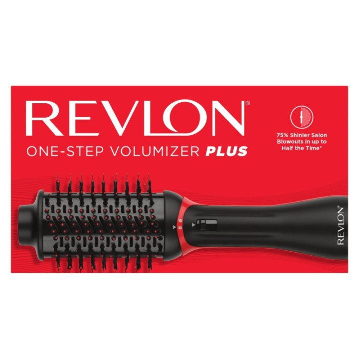 Secador de pelo y cepillo de aire caliente Revlon One-Step Volumizer 2.0 PLUS, color negro