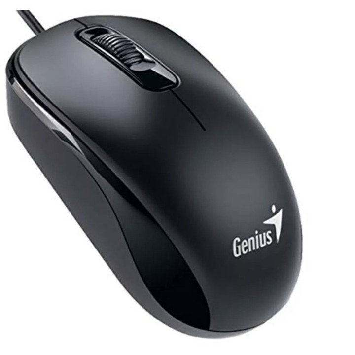 Genius Ratón óptico con cable, negro