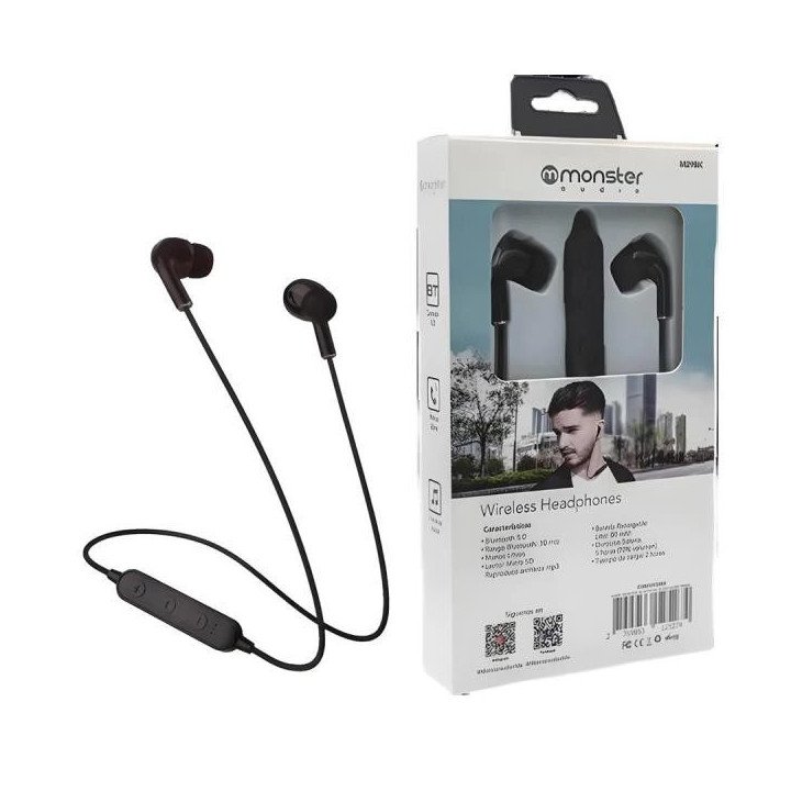 Audífonos Monster M29bk Bluetooth MICROSD In-EAR