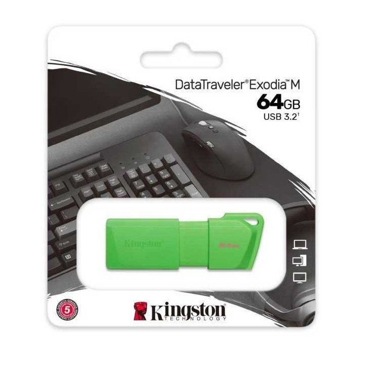 PENDRIVE KINGSTON EXODIA M 64GB VERDE
