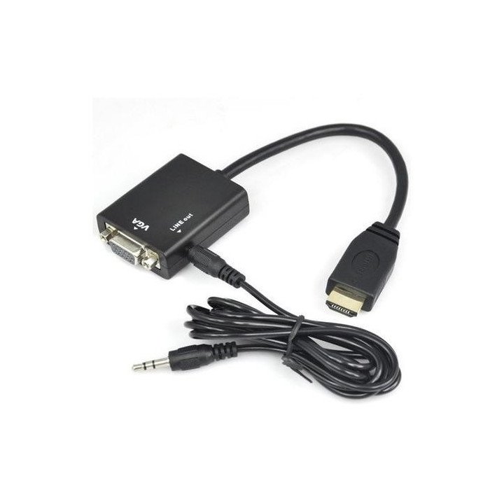 Adaptador HDMI a VGA + salida de audio Ulink