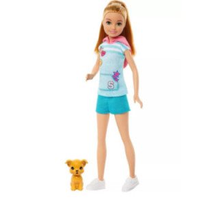 Muñeca Barbie Stacie con perro mascota