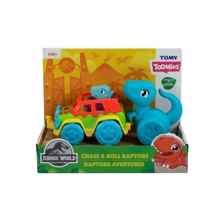 Carro de Juguete Jurassic World Chase & roll Raptors