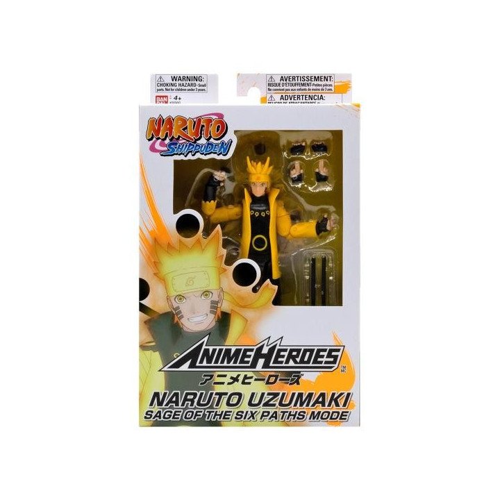 Naruto Anime Heroes Naruto Uzumaki Sage of Six Paths Mode 6.5in
