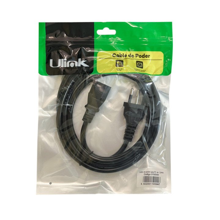 Cable de poder para PC de 1,8 mts