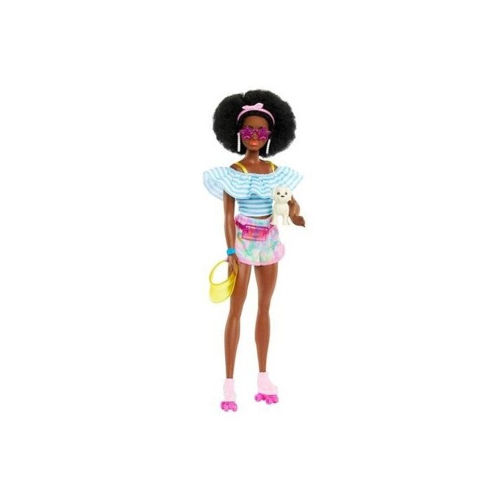 Barbie Doll With Roller Skates Fashion Accessories And Pet Puppy