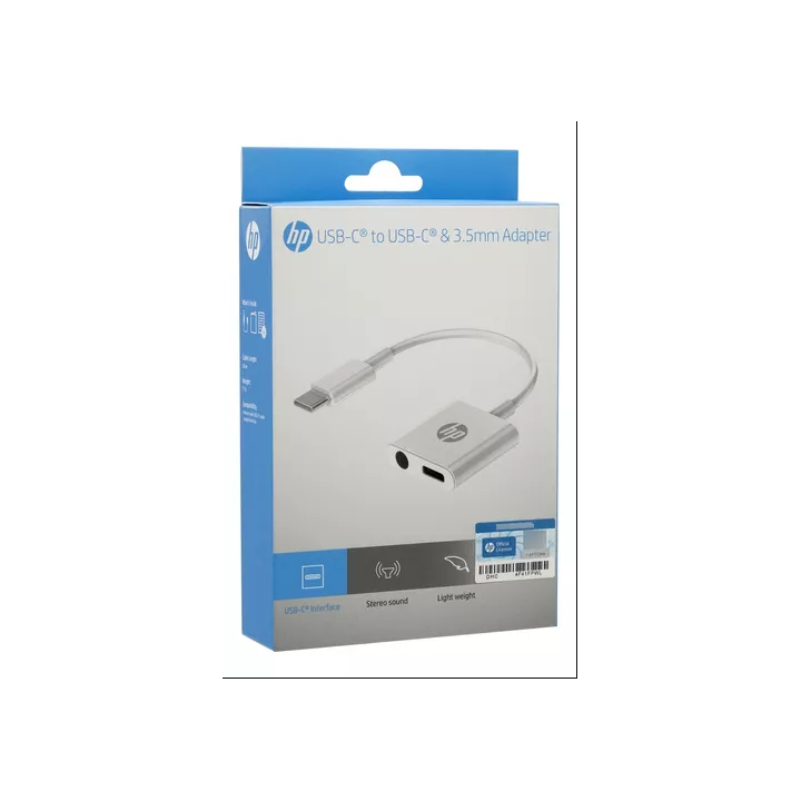 Adaptador HP USB-C a Jack 3.5 y USB-C