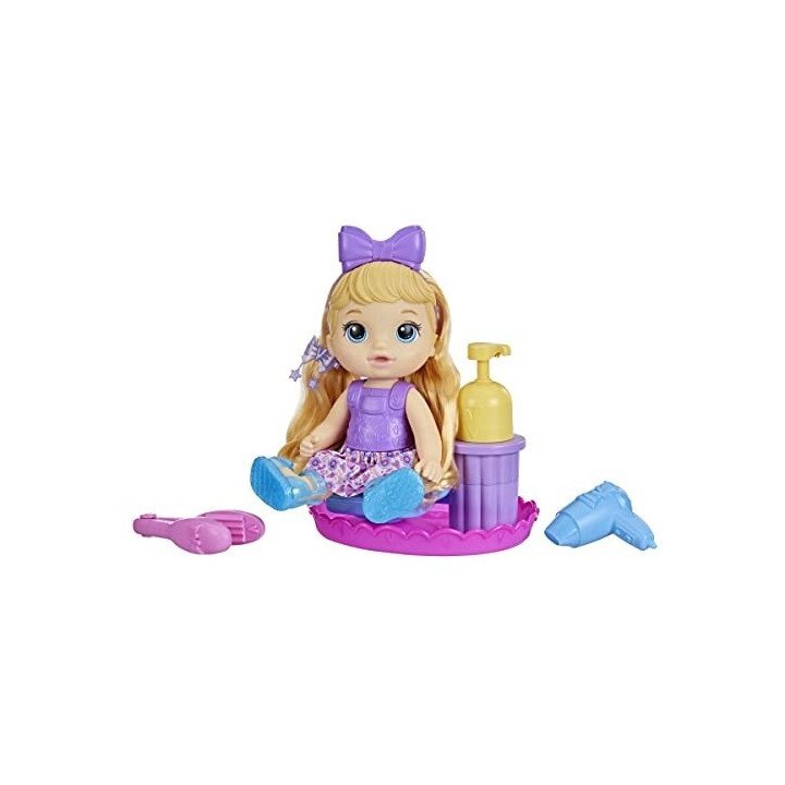 BABY ALIVE SUDSY STYLING DOLL, 12-INCH TOY FOR KIDS AGES 3 AND UP, INCLUDES BABY DOLL SALON CHAIR