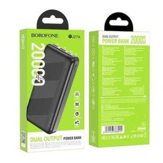 POWER BANK 20000MAH BJ27A PINDAR - 2XUSB - BLACK