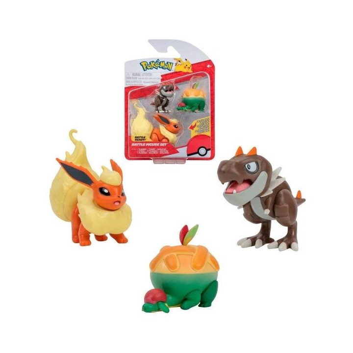 battle figure set pokemon flareon tyrunt appletun