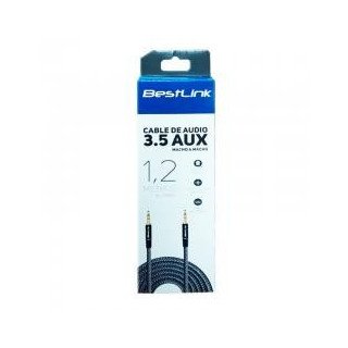 CABLE DE AUDIO AUXILIAR 3.5MM 1.8M TEXTIL REFORZADO BESTLINK®
