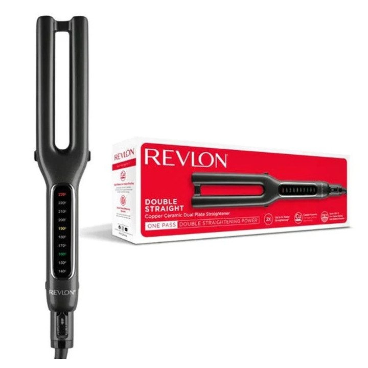 Alisador con placas dobles de cerámica de cobre Revlon