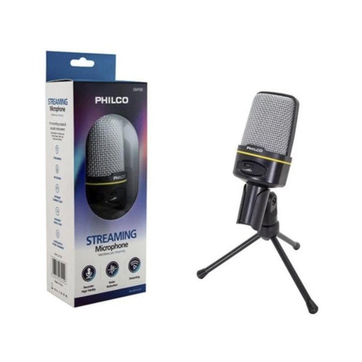 Micrófono condensador gamer Philco GM100 Streaming Podcast