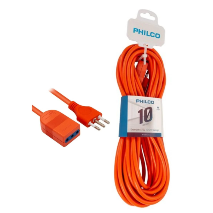 EXTENSIÓN ELÉCTRICA 10 MTS NARANJO 2500W