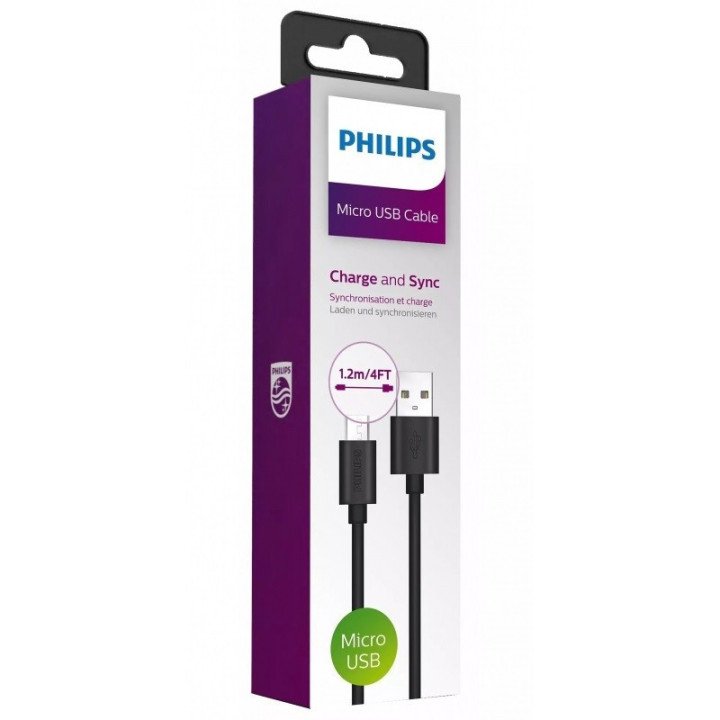 CABLE PHILIPS USB A MICRO USB 1.2M