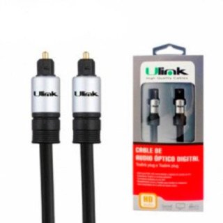 Cable de audio optico digital coaxial Toslink con conectores dorados y presentación retail / mod. UL-PROADOP