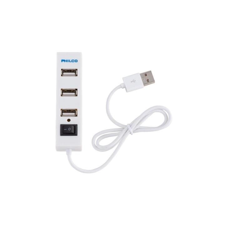 HUB USB 2.0 4 PUERTOS BLANCO PHILCO