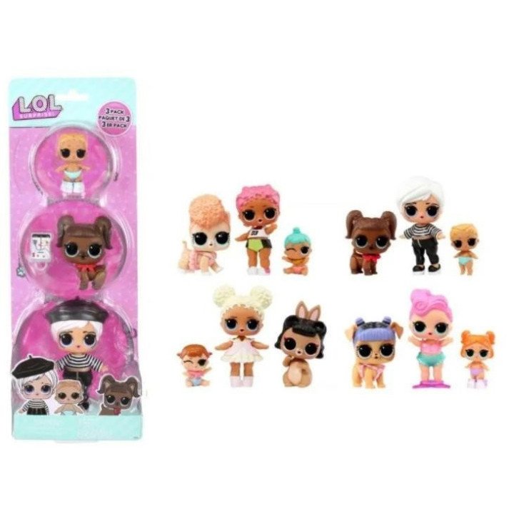 LOL Surprise Opp Tot + Pet + Lil Sis 3-Pack