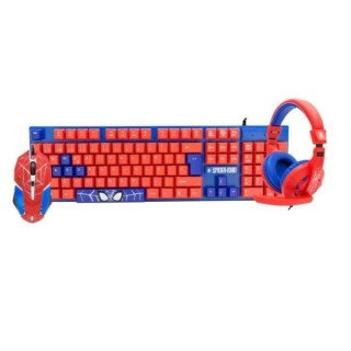 Kit Gamer Marvel SpiderMan 3 en 1 Teclado Mouse Audifonos