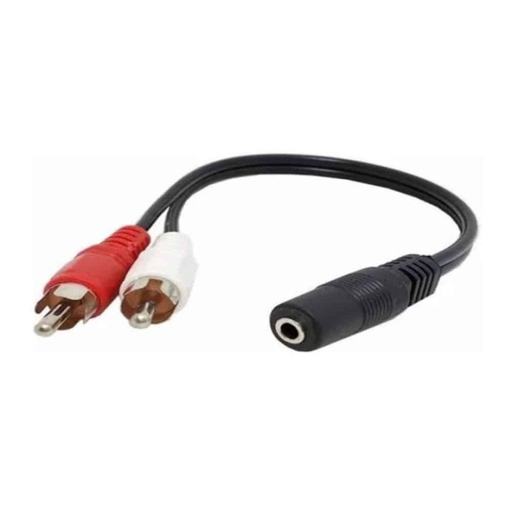 Cable de audio Plug Jack 3.5mm hembra a 2x RCA macho