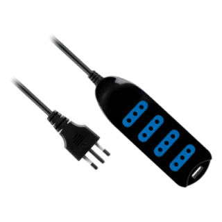 Alargador Philco 430n 4 Tomas 3m Negro - Negro