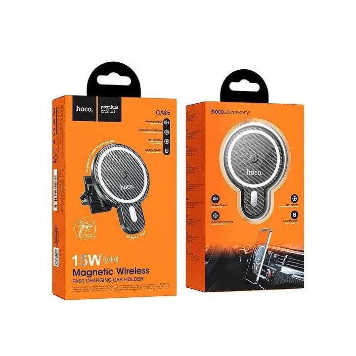 ca85 soporte vehículo magnético con carga inalambrica