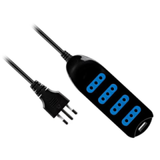 Alargador multiple de 4 tomas 5 mt Philco 450N Negro