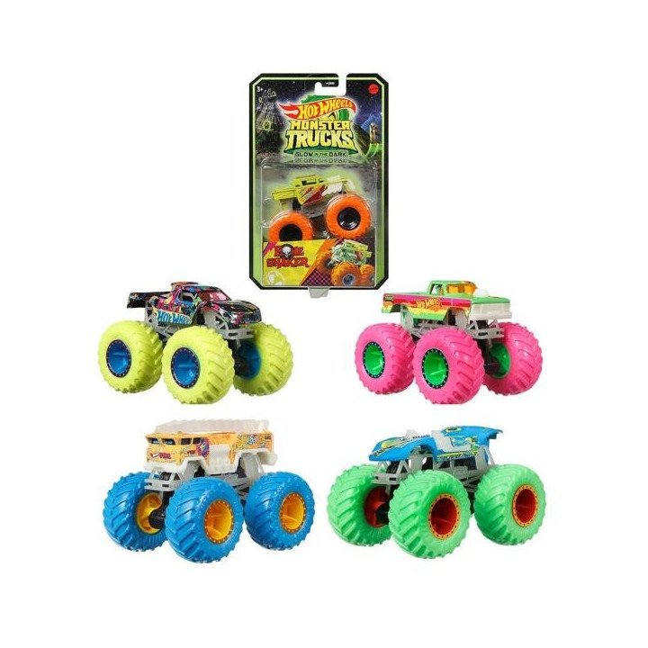 HOT WHEELS MONSTER TRUCKS GLOW SURTIDO 1:64