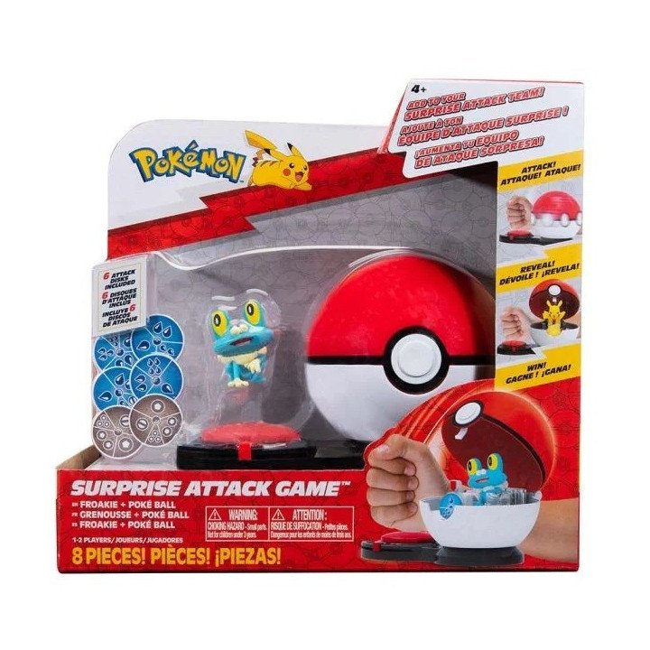 Pokemon Froakie & Poke Ball Surprise Attack Battle Game