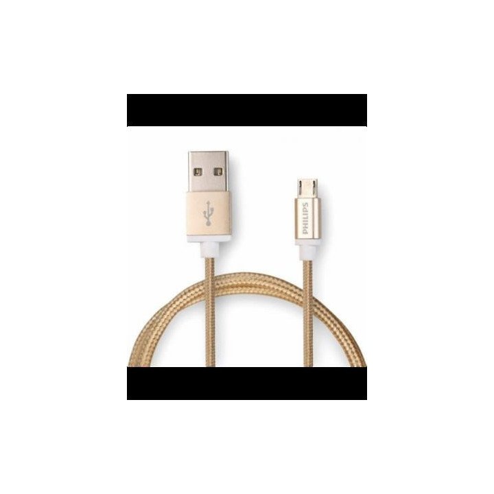 Cable Micro USB 1.2 Metros Golden Philips