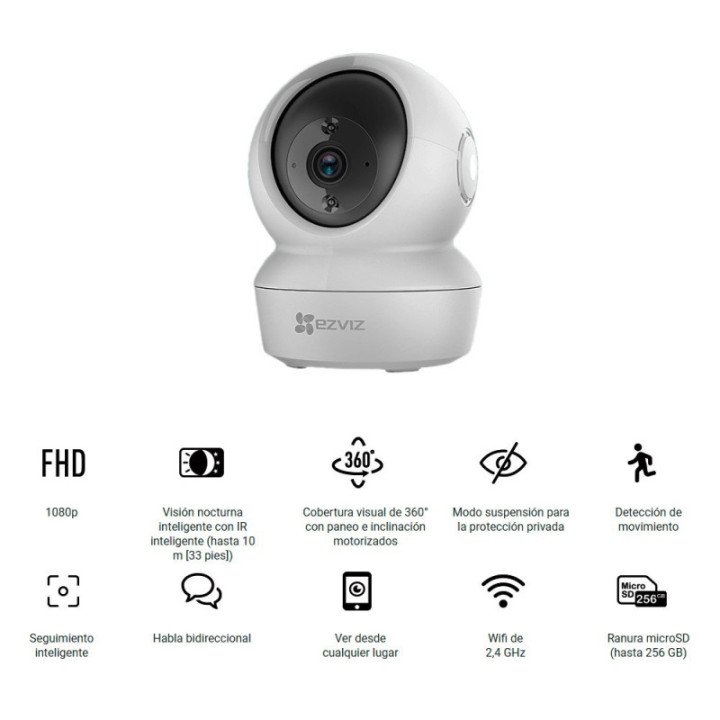 CAMARA WIFI H6C / 2MP / Audio/ Autotracking /CS-H6C-R101-1G2WF / EZVIZ