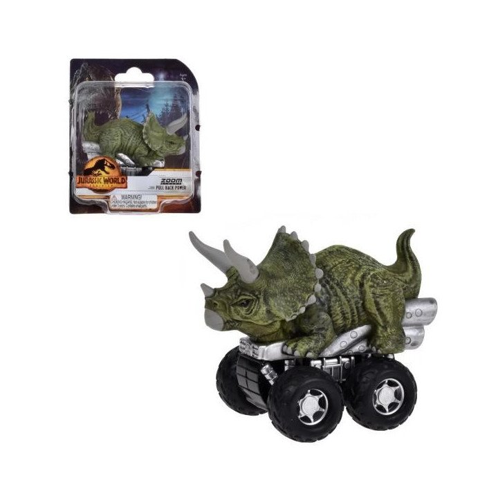 DINOSAURIO VEHICULO PULLBACK JURASSIC WORLD DOMINION – TRICERATOPS