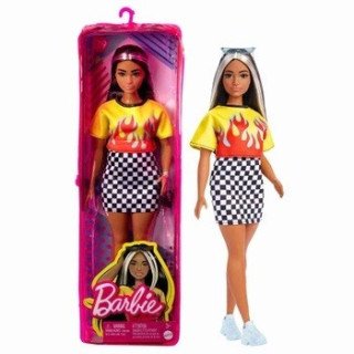 Muñeca Mattel Barbie Fashionistas Modelo Camisa Fuego Y Falda A Cuadros