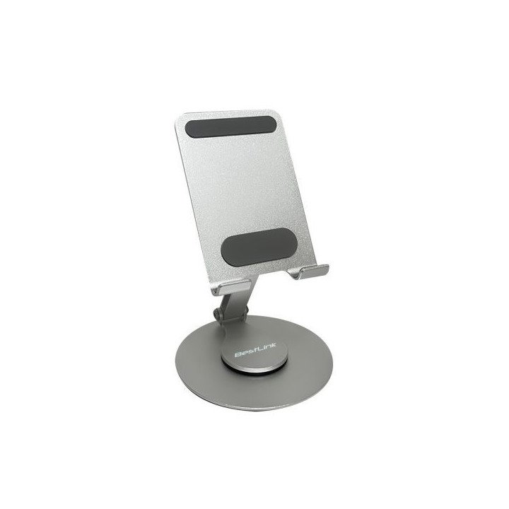 Soporte universal de aluminio para smartphone con rotacion y altura / mod. BL-HDR60