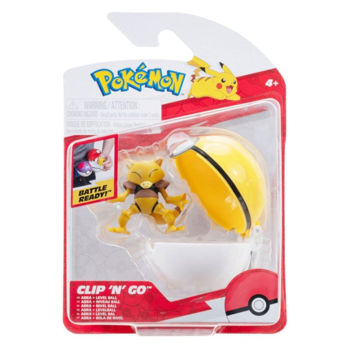 Pokémon Clip 'N' Go Abra and Level Ball Playset, 2 pieces