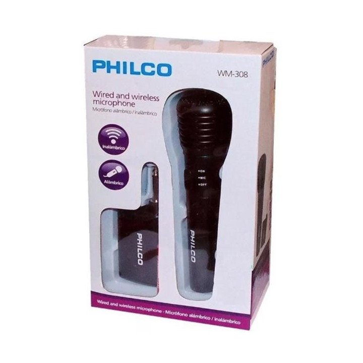 Micrófono Alámbrico/Inalámbrico Philco WM308